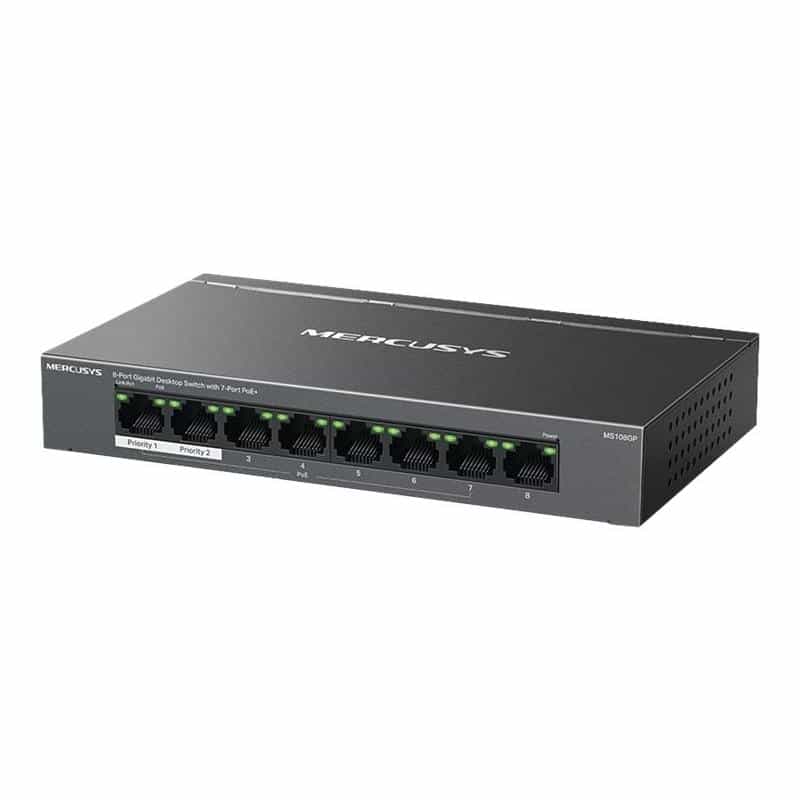 TP-LINK Mercusys MS108GP 8-Port Gigabit Desktop Switch TP-LINK Mercusys MS108GP 8-Port Gigabit Desktop Switch