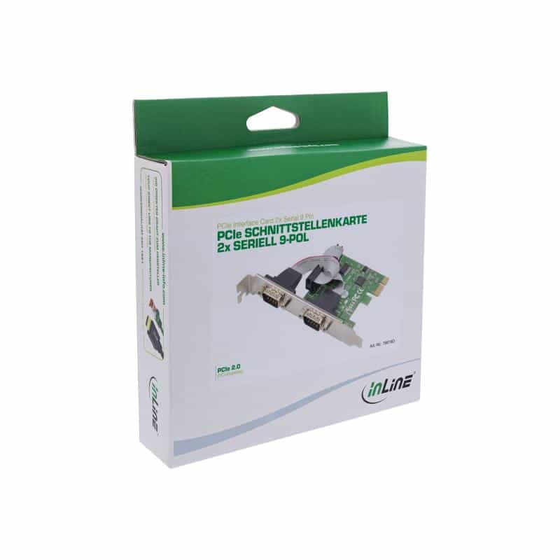 INLINE Schnittstellenkarte, 2x Seriell RS-232, PCIe, AX99100, Low-Profile INLINE Schnittstellenkarte, 2x Seriell RS-232, PCIe, AX99100, Low-Profile