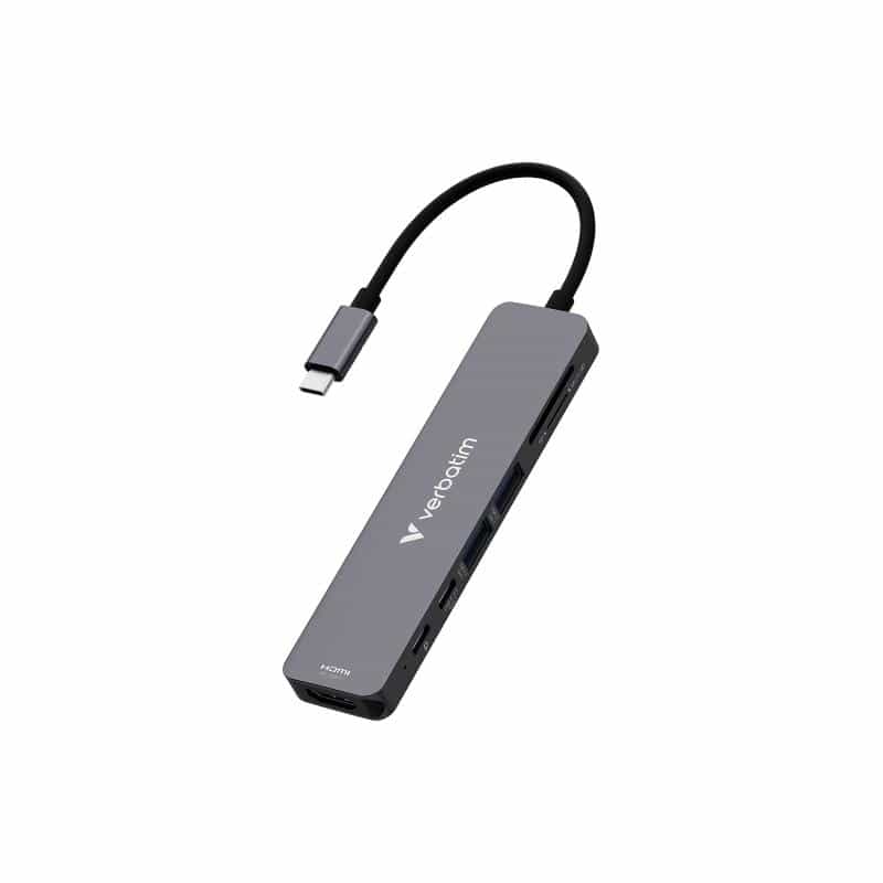 VERBATIM USB-C Verbatim Essentials Multiport HUB 7-Port VERBATIM USB-C Verbatim Essentials Multiport HUB 7-Port