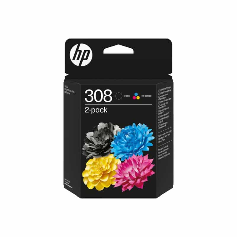 HP 308 Black/Tri-Color Original Ink Cartridge Combo 2-Pack HP 308 Black/Tri-Color Original Ink Cartridge Combo 2-Pack