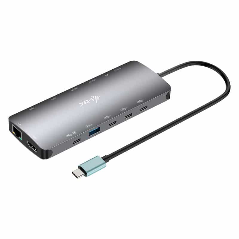 I-TEC USB-C Metal NanoDock 2xHDMI 1xUSB-C Video 1xGLAN 1xAudio/Mic 1xSD/microSD 1xUSB 3.2 3xUSB-C 3. I-TEC USB-C Metal NanoDock 2xHDMI 1xUSB-C Video 1xGLAN 1xAudio/Mic 1xSD/microSD 1xUSB 3.2 3xUSB-C 3.