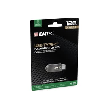EMTEC C280 USB-Stick 128 GB USB Typ-C 3.2 Gen 1 (3.1 Gen 1) Schwarz