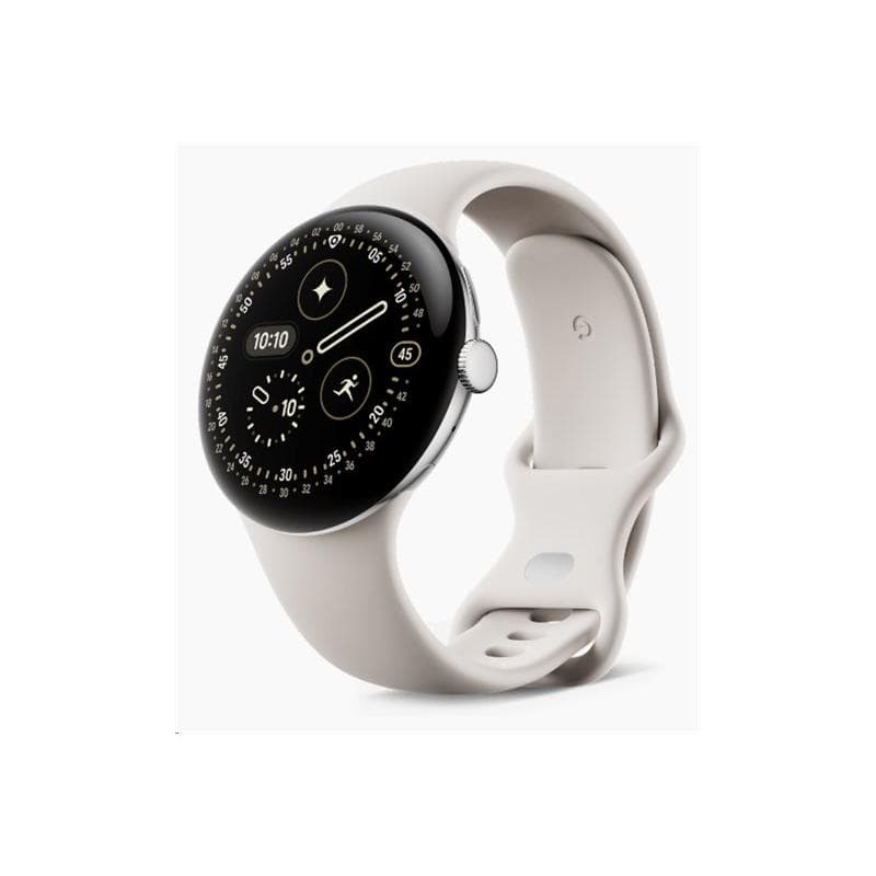 GOOGLE Pixel Watch 4 - 45 mm - Aluminium silber poliert