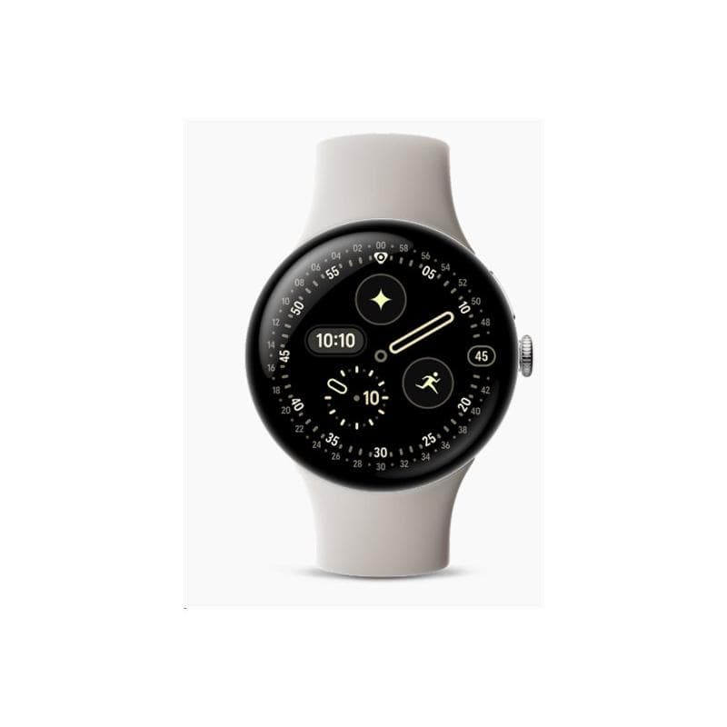 GOOGLE Pixel Watch 4 - 45 mm - Aluminium silber poliert