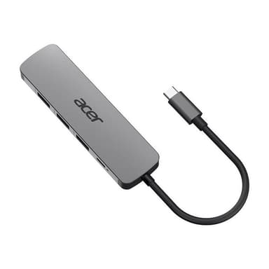 Acer 5-in-1 Type-C Dongle USB-C Dockingstation HDMI 100W PD 4K@60Hz Silber