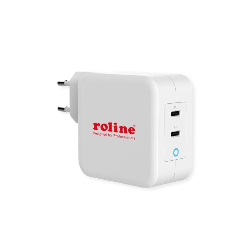 ROLINE 19.11.1053 USB Ladegerät 100 W 2x USB-C® USB PD Weiß Innenbereich