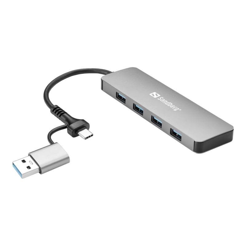 SANDBERG USB-C/A to 4xUSB 3.0 Hub