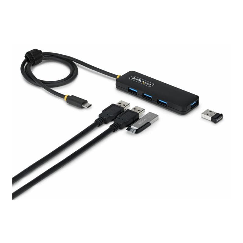 STARTECH.COM 4-Port USB-C Hub USB 3.0 5Gbps busbetrieben Mini USB-Verteiler mit 61cm Kabel USB-C zu