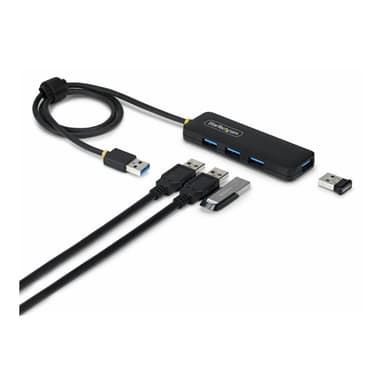 STARTECH.COM 4-Port USB-A Hub USB 3.0 5Gbps busbetrieben Mini USB-Verteiler mit 61cm Kabel USB-A zu