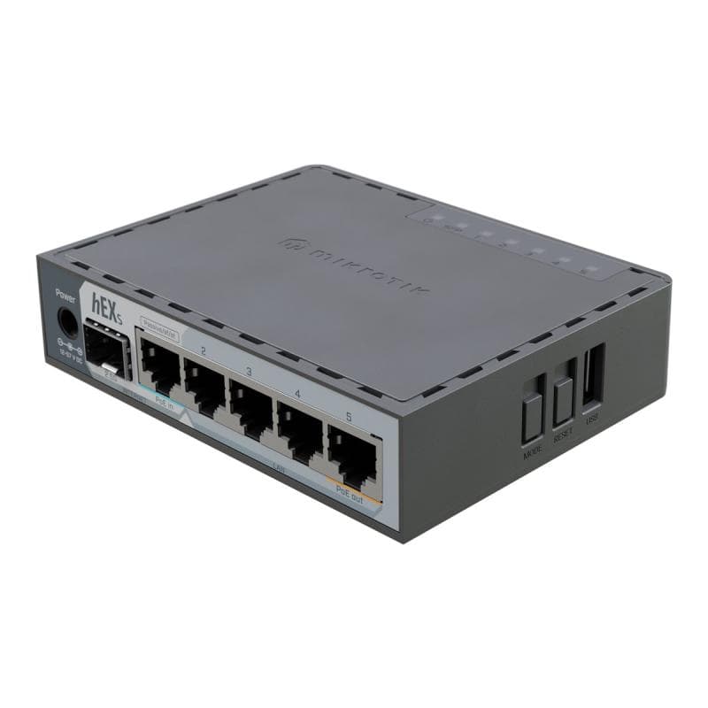 MIKROTIK RouterBOARD E60iUGS, hEX S, 5x Gigabit, 1x 2.5G SFP, USB