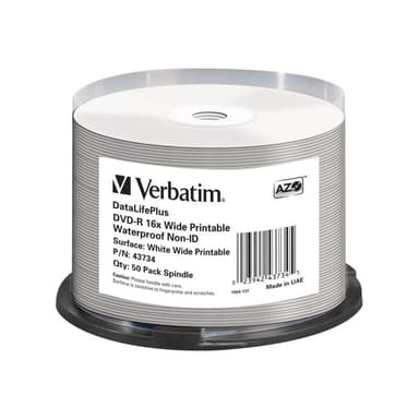 1x50 Verbatim DVD-R 4,7GB 16x Wide glossy waterproof print