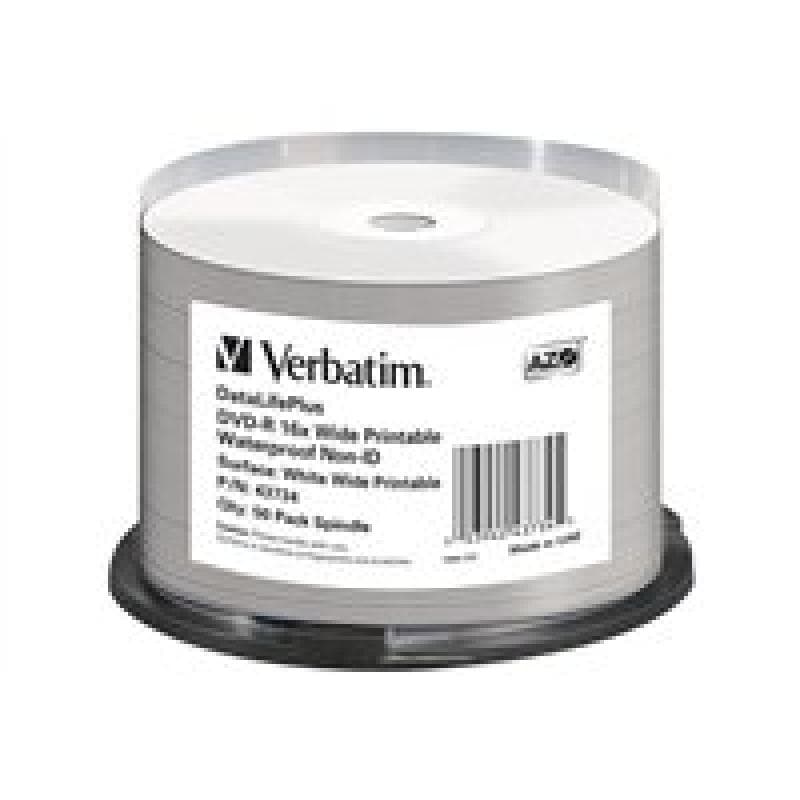1x50 Verbatim DVD-R 4,7GB 16x Wide glossy waterproof print