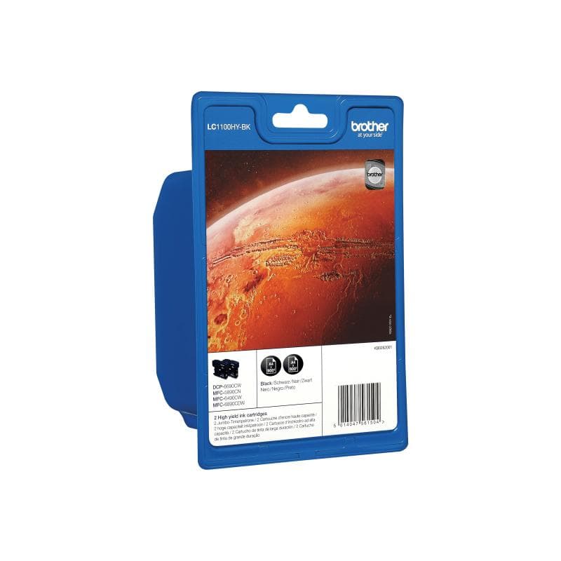 BROTHER LC1100HY BK 2er Pack Schwarz Tintenpatrone