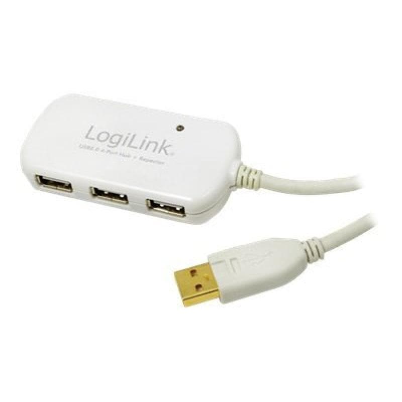 USB-HUB 4-Port LogiLink m. Verlängerungskabel 12.00m