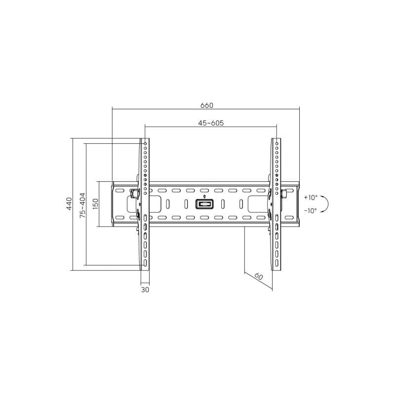 INLINE Wandhalterung für TFT/LCD/LED/Plasma, 81-152cm (32-60″), max. 75kg