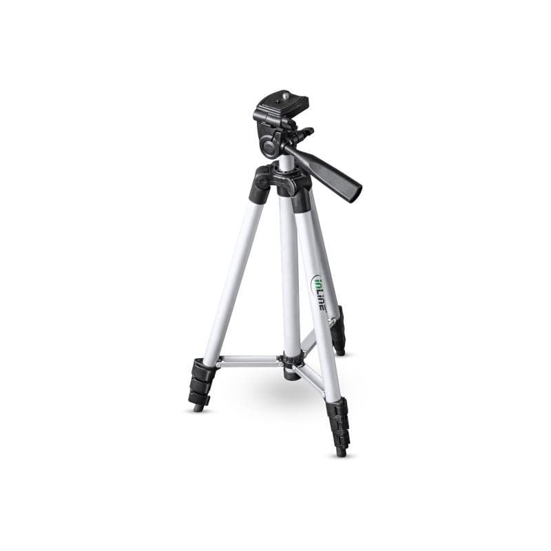 INLINE Stativ für Digitalkameras und Videokameras, Aluminium, Höhe max. 1,30m