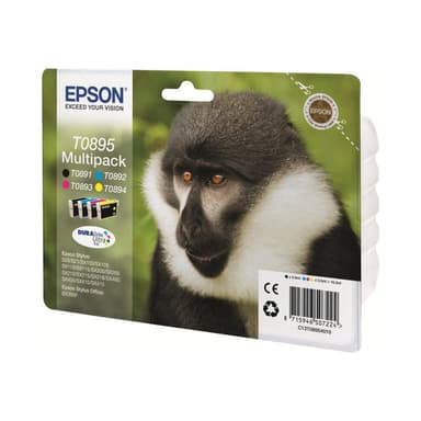 EPSON T0895 Multipack 4er Pack Schwarz, Gelb, Cyan, Magenta Tintenpatrone