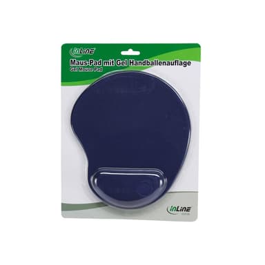 INLINE ® Maus-Pad, blau, mit Gel Handballenauflage, 230x205x20mm