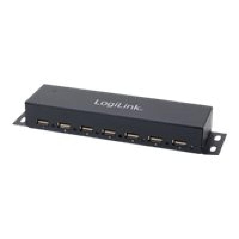 USB-HUB 7-Port LogiLink metall LED-Anzeige m. Netzteil