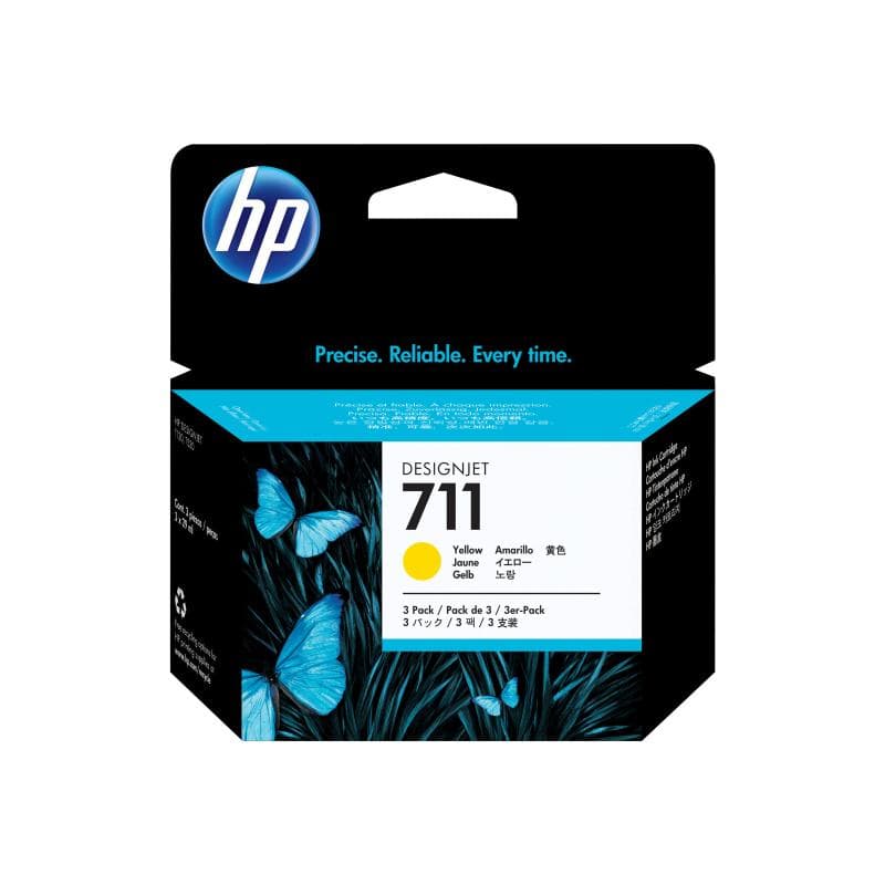 HP 711 3er Pack Gelb Tintenpatrone