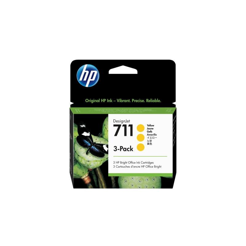 HP 711 3er Pack Gelb Tintenpatrone