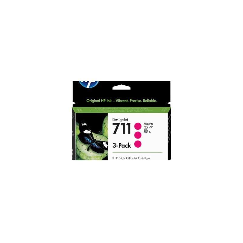 HP 711 3er Pack Magenta Tintenpatrone