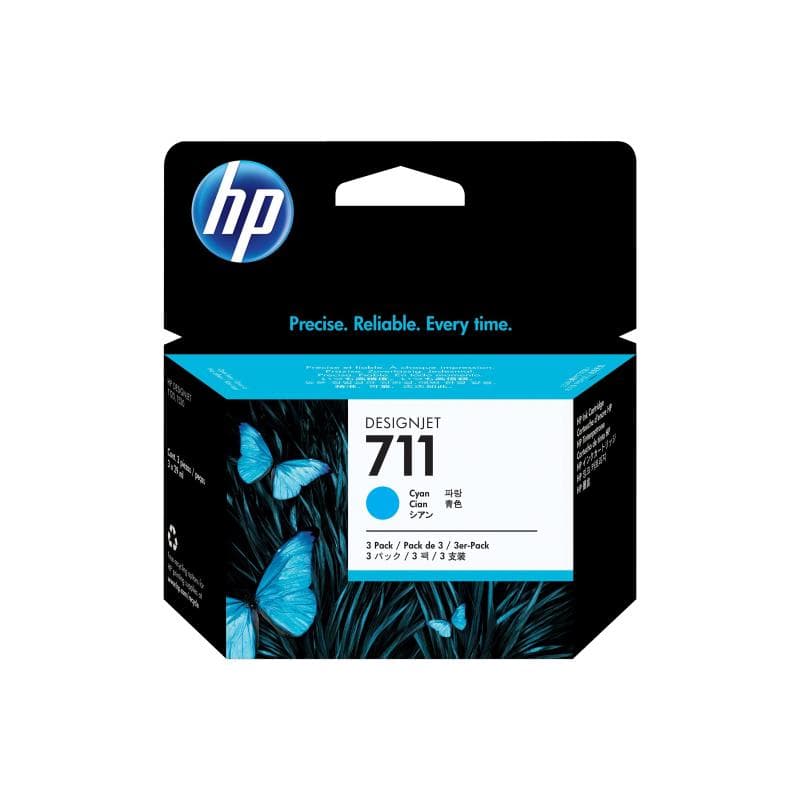 HP 711 3er Pack Cyan Tintenpatrone