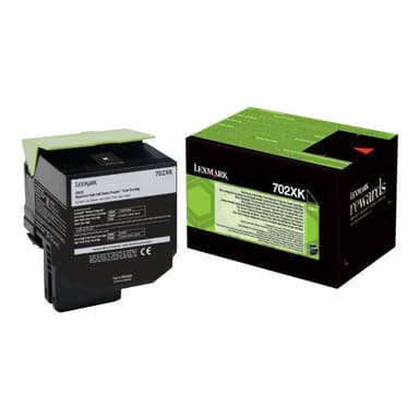 LEXMARK 702XK Besonders hohe Ergiebigkeit Schwarz Tonerpatrone LCCP, LRP