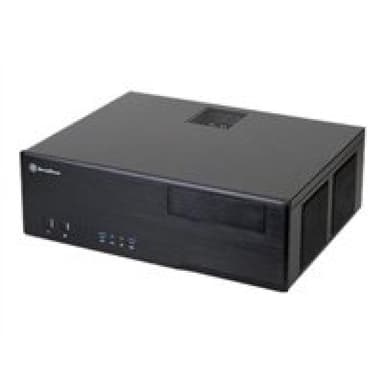 Midi-Tower SILVERSTONE Grandia HTPC Micro ATX ohne Netzteil schwarz