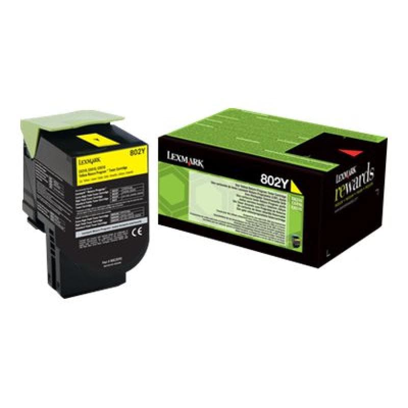 LEXMARK 802Y Gelb Tonerpatrone LCCP, LRP