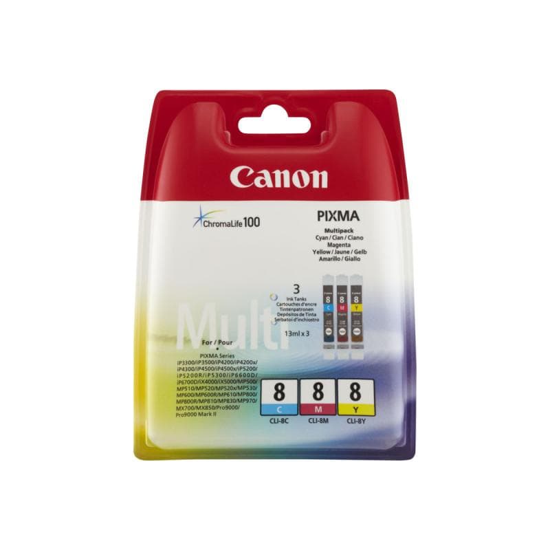 CANON CLI 8 C/M/Y Multi pack 3er Pack Gelb, Cyan, Magenta Tintenbehälter