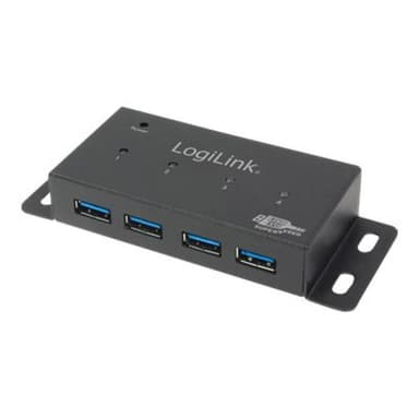 LogiLink USB 3.0 HUB 4-port, metal, inkl. Netzteil