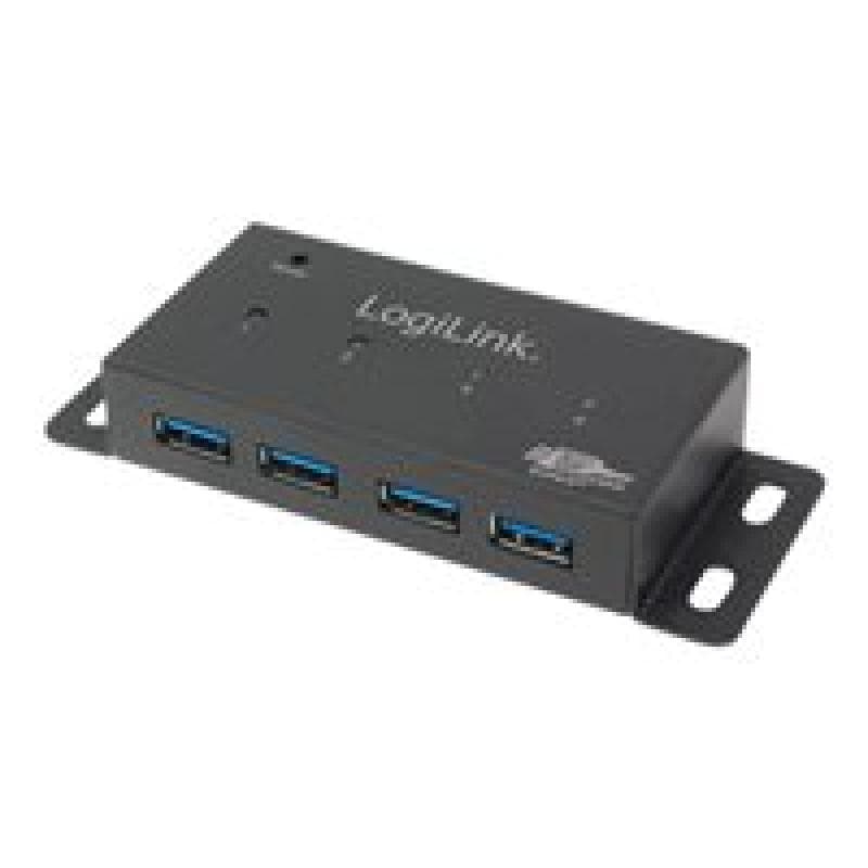 LogiLink USB 3.0 HUB 4-port, metal, inkl. Netzteil