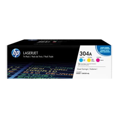 HP 304A Tri pack 3er Pack Gelb, Cyan, Magenta LaserJet Tonerpatrone (CF372AM)
