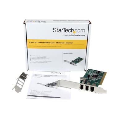 STARTECH.COM 4 Port 1394a FireWire PCI Schnittstellenkarte - 3x Firewire 400 extern 1x Firewire 400