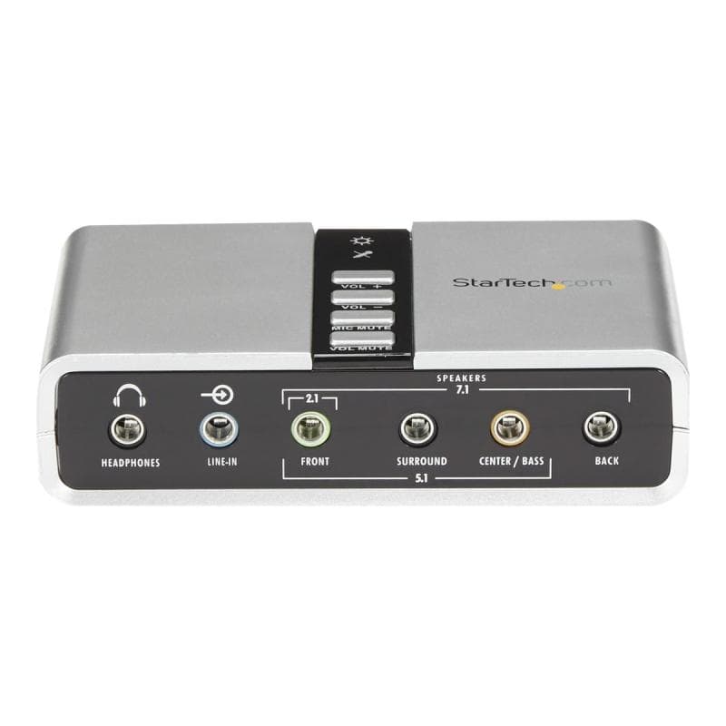 STARTECH.COM USB 2.0 Soundbox 7.1 Adapter - externe USB Soundkarte mit SPDIF Didital Audio - Extern