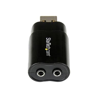 STARTECH.COM USB Audio Adapter - USB auf Soundkarte in Schwarz - Soundcard mit USB (Stecker)