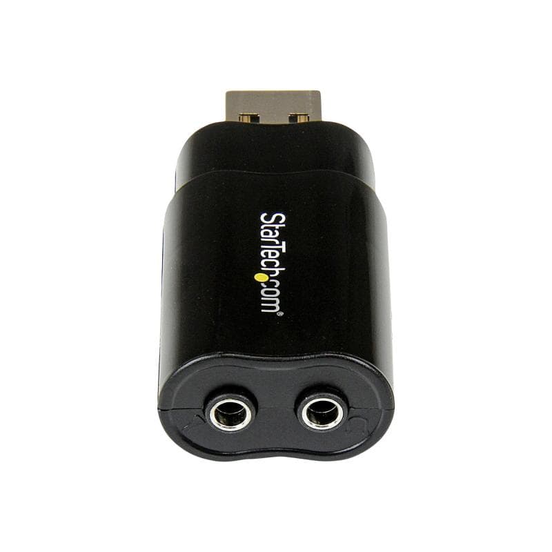 STARTECH.COM USB Audio Adapter - USB auf Soundkarte in Schwarz - Soundcard mit USB (Stecker)