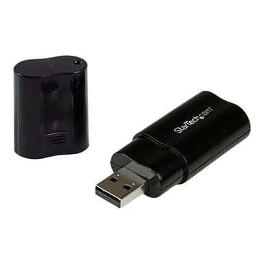 STARTECH.COM USB Audio Adapter - USB auf Soundkarte in Schwarz - Soundcard mit USB (Stecker)