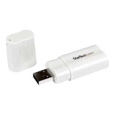 STARTECH.COM USB Audio Adapter - USB auf Soundkarte in weiss - Soundcard mit USB (Stecker)