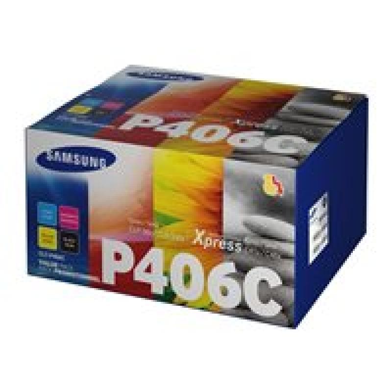SAMSUNG CLT P406C Value Pack 4er Pack Schwarz, Gelb, Cyan, Magenta Tonerpatrone