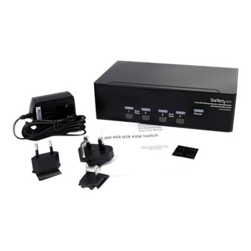 STARTECH.COM 4 Port DVI KVM USB Switch - 4-fach DVI Umschalter mit USB Hub