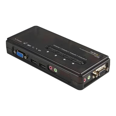 STARTECH.COM 4 Port VGA / USB KVM Switch inkl. Kabel und Audio - 4-fach VGA Desktop Umschalter