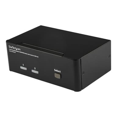 STARTECH.COM 2 Port Dual DisplayPort USB KVM Switch mit Audio - DisplayPort Desktop KVM Umschalter