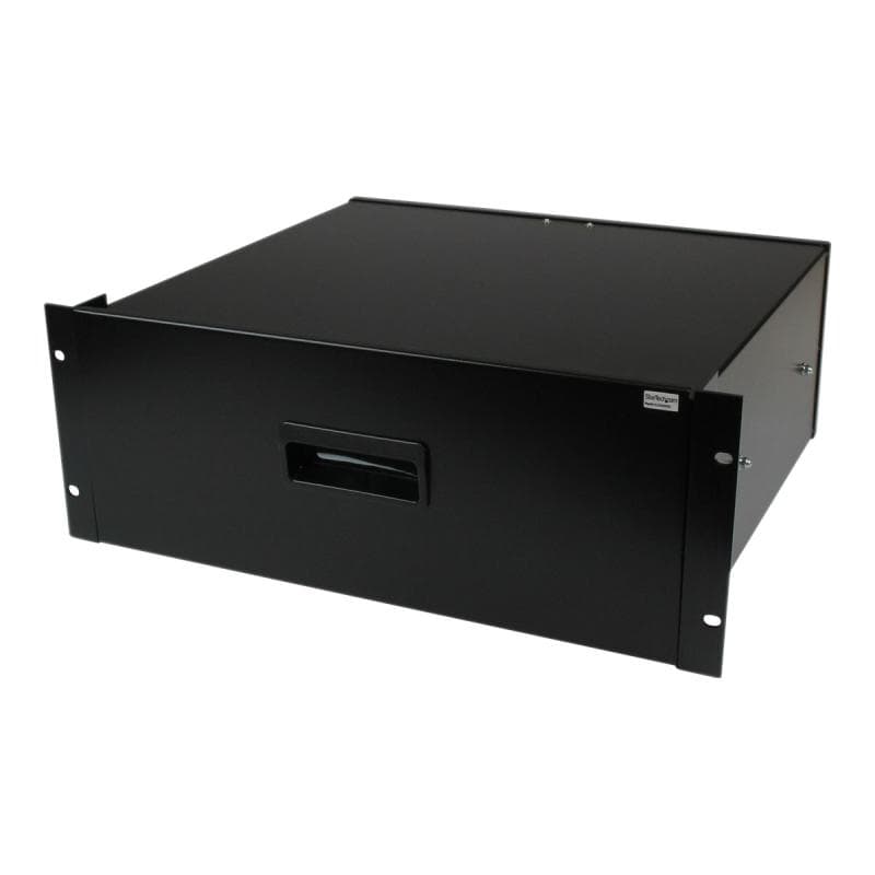 STARTECH.COM 4HE Rackschublade aus Stahlblech in Schwarz - Schublade für 19 Zoll Rack oder Serversch