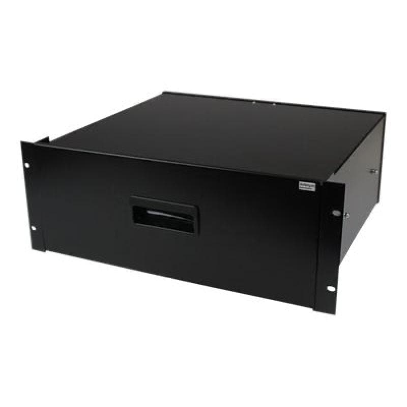 STARTECH.COM 4HE Rackschublade aus Stahlblech in Schwarz - Schublade für 19 Zoll Rack oder Serversch