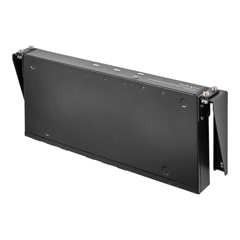 STARTECH.COM 19 Zoll 1HE vertikales Wandmontage Rack aus Stahl - 1U Rack Bracket 19 Zoll - Schwarz