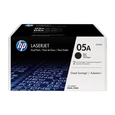 HP 05A 2er Pack Schwarz LaserJet Tonerpatrone (CE505D)
