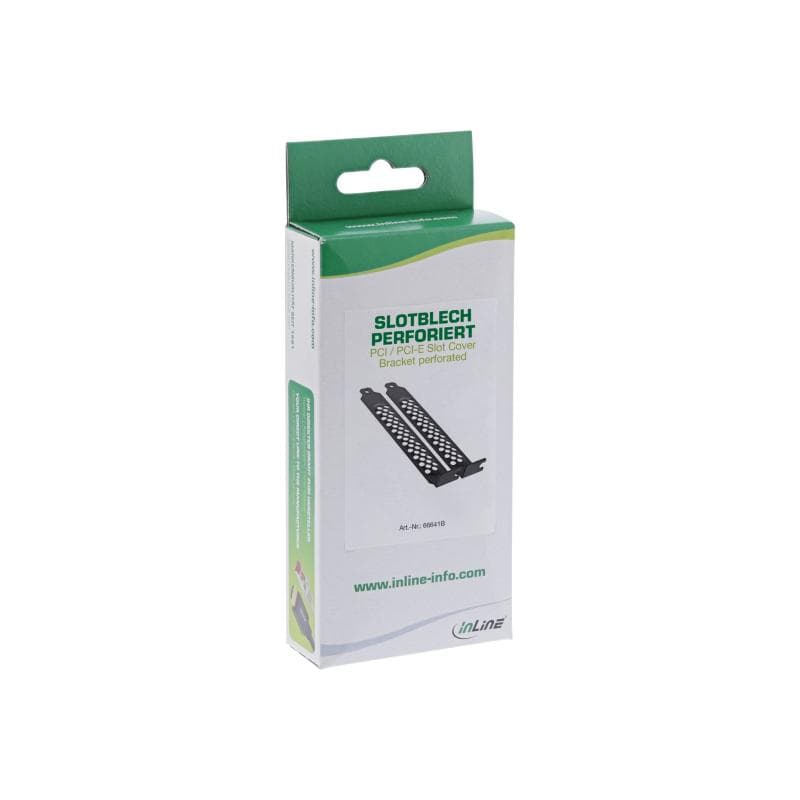 INLINE ® Slotblech perforiert, schwarz, 2er Pack