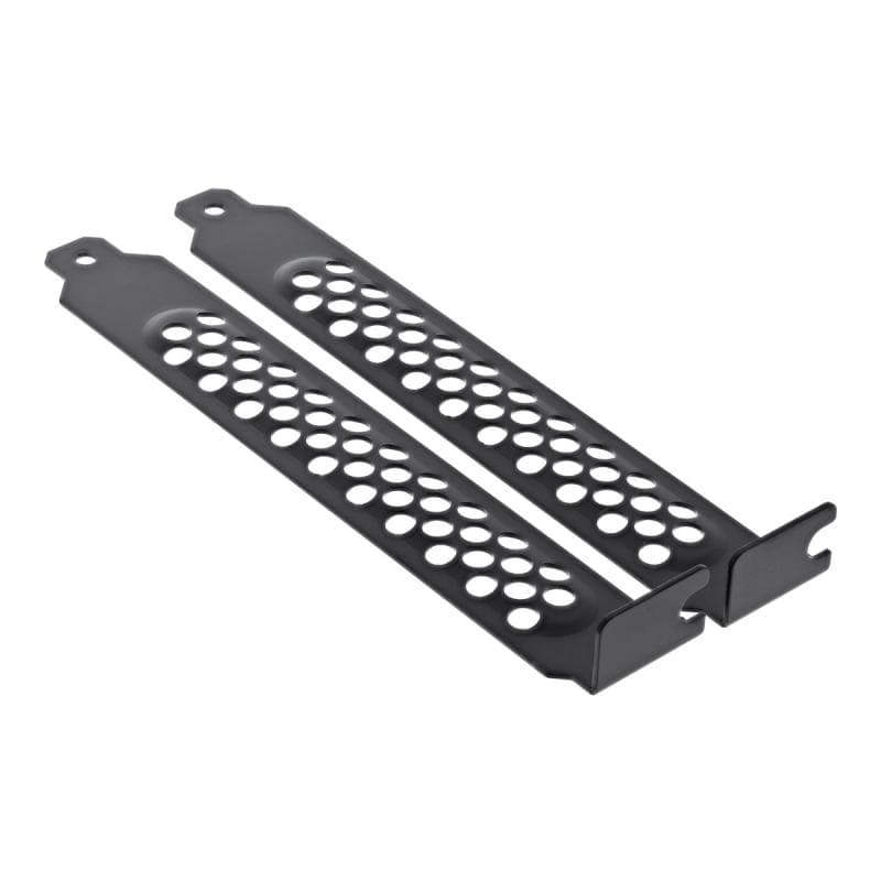 INLINE ® Slotblech perforiert, schwarz, 2er Pack